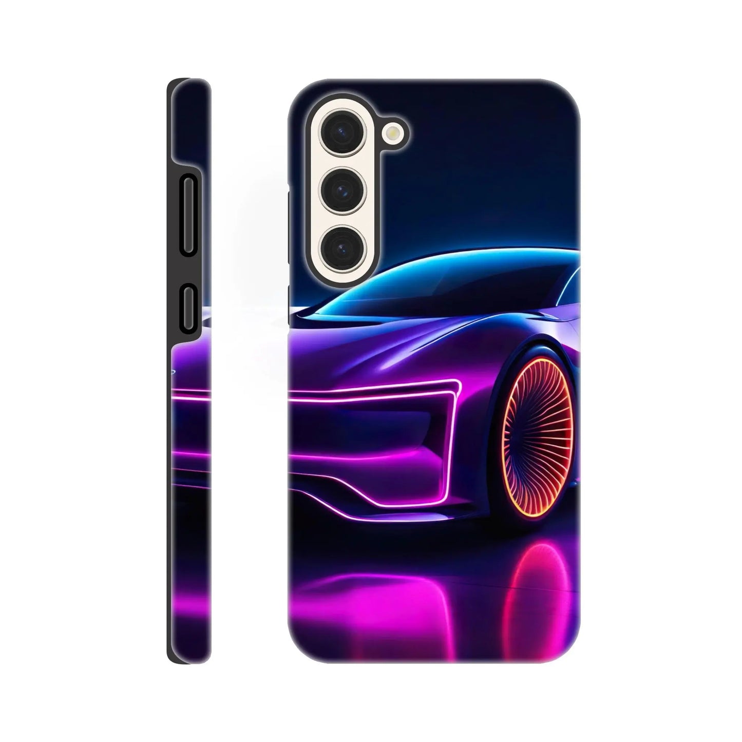 Smartphone-Hülle "Hart" - Futuristisches Auto - Neon Stil, KI-Kunst RolConArt, Neon, Galaxy-S23-Plus