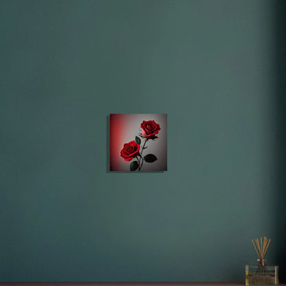 Aluminiumdruck - Rote Rosen - Foto Stil, KI-Kunst - RolConArt, Pflanzen, 30x30-cm-12x12