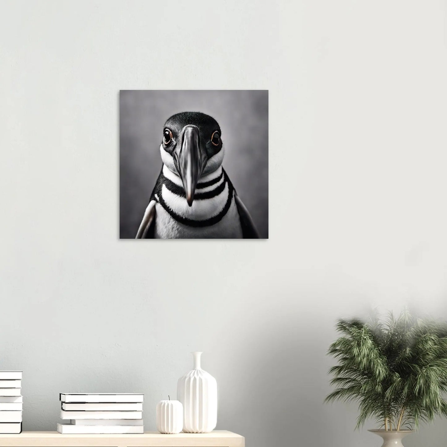 Moderner Forex-Druck - Pinguin - Foto Stil, KI-Kunst RolConArt