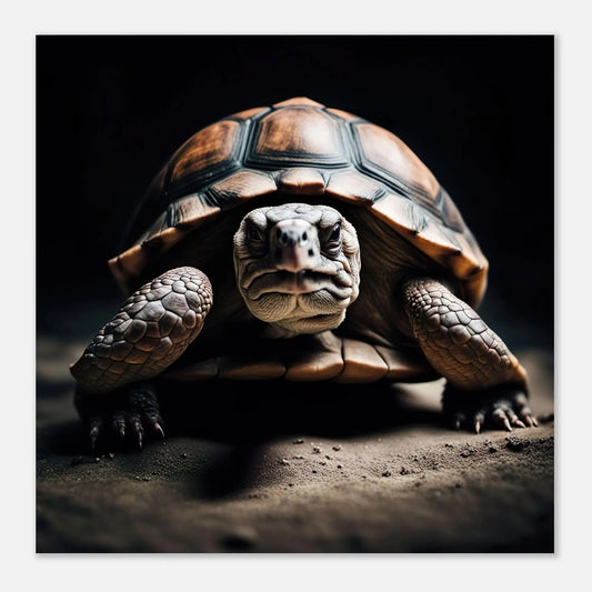 Moderner Forex-Druck - Schildkröte - Foto Stil, KI-Kunst RolConArt