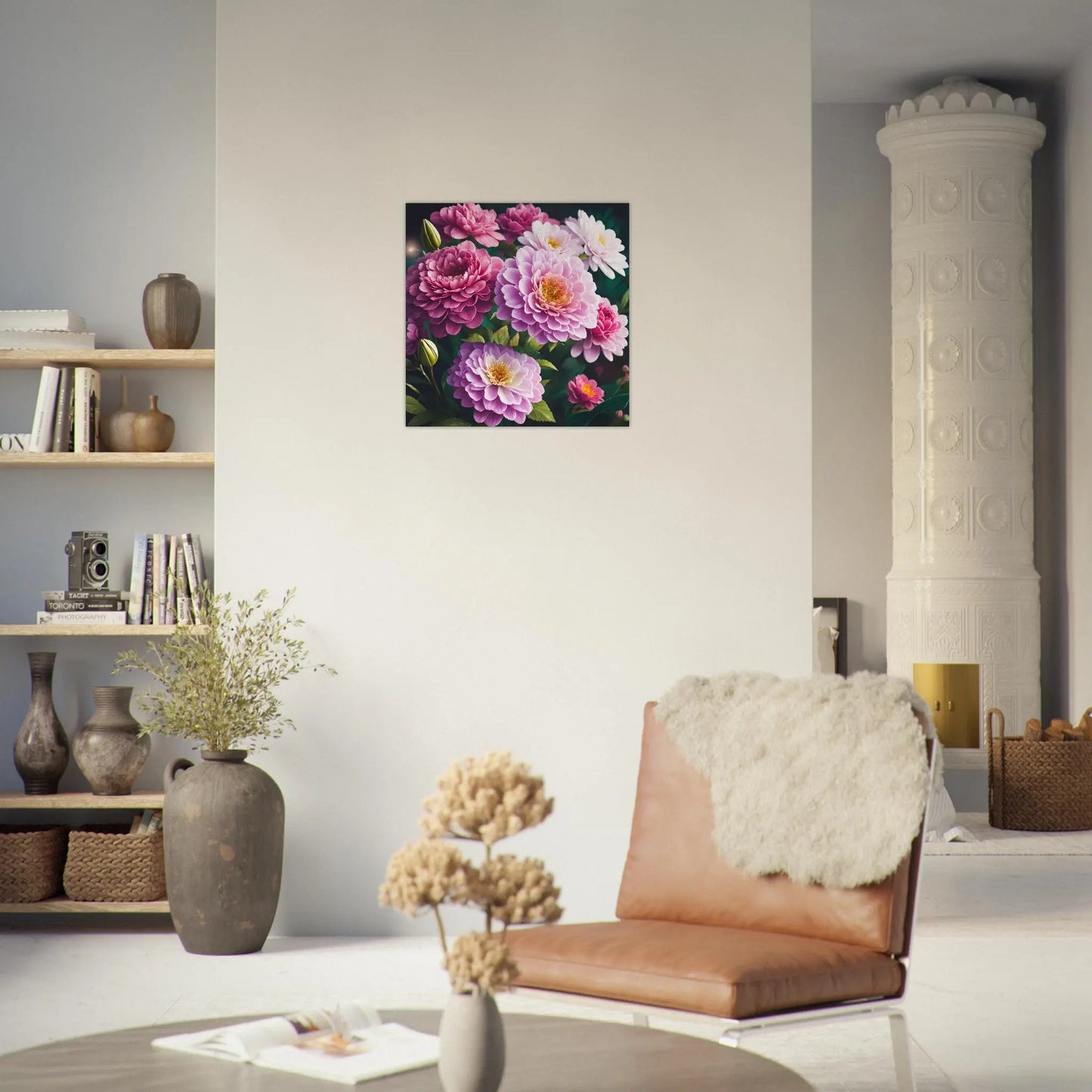Aluminiumdruck - Blumen Vielfalt - Foto Stil, KI-Kunst - RolConArt, Pflanzen, 