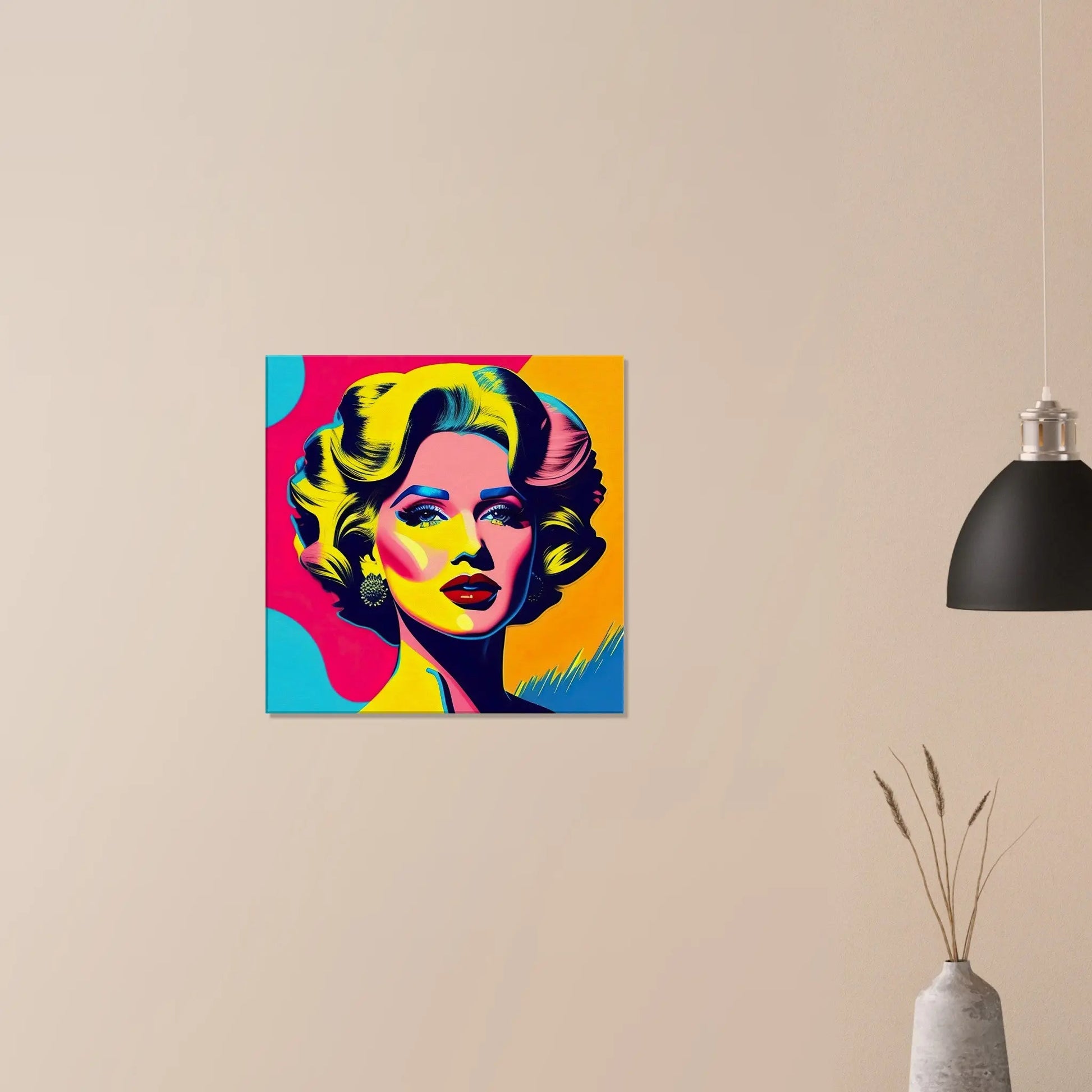 Leinwandbild - Frauenporträt im Pop Art Stil, KI-Kunst - RolConArt, Pop Art - Porträts, 