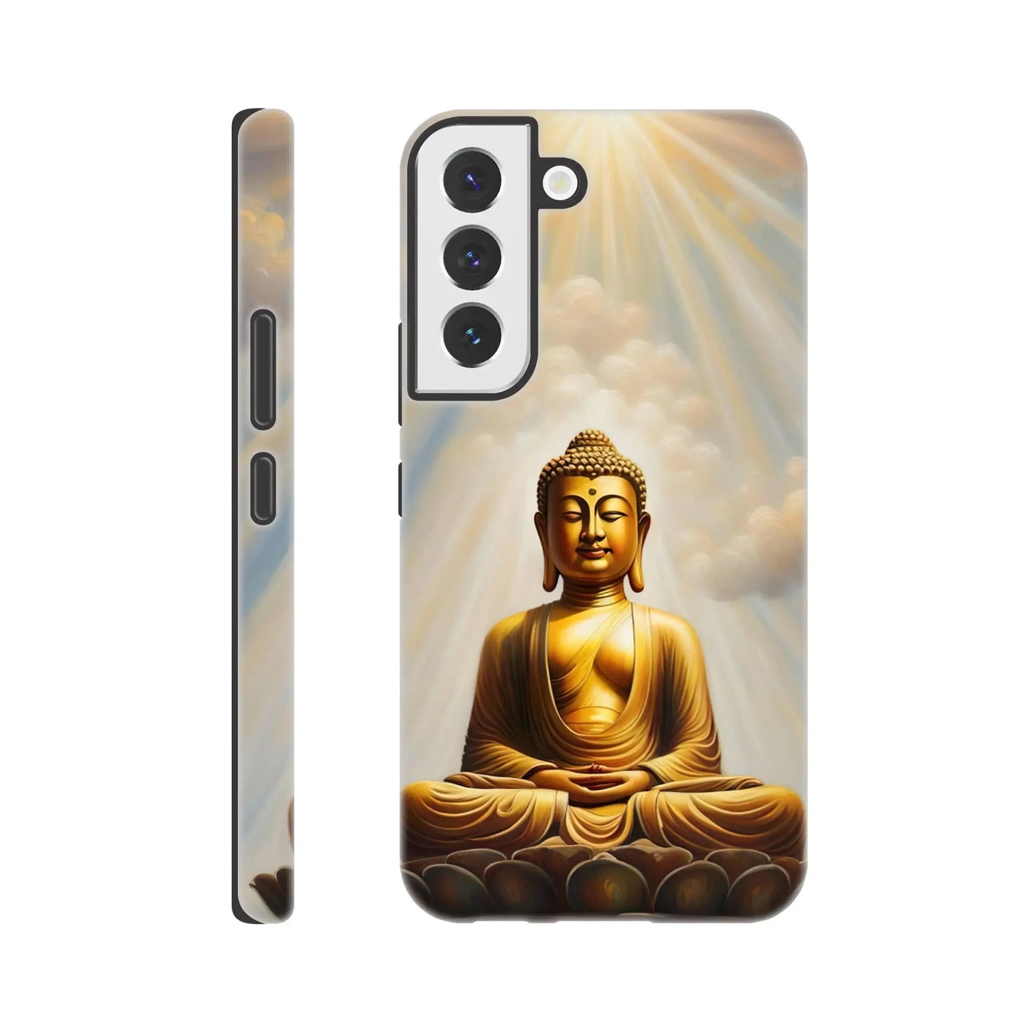 Smartphone-Hülle "Hart" - Buddha - Malerischer Stil, KI-Kunst RolConArt, Spirituelle Vielfalt, Galaxy-S22