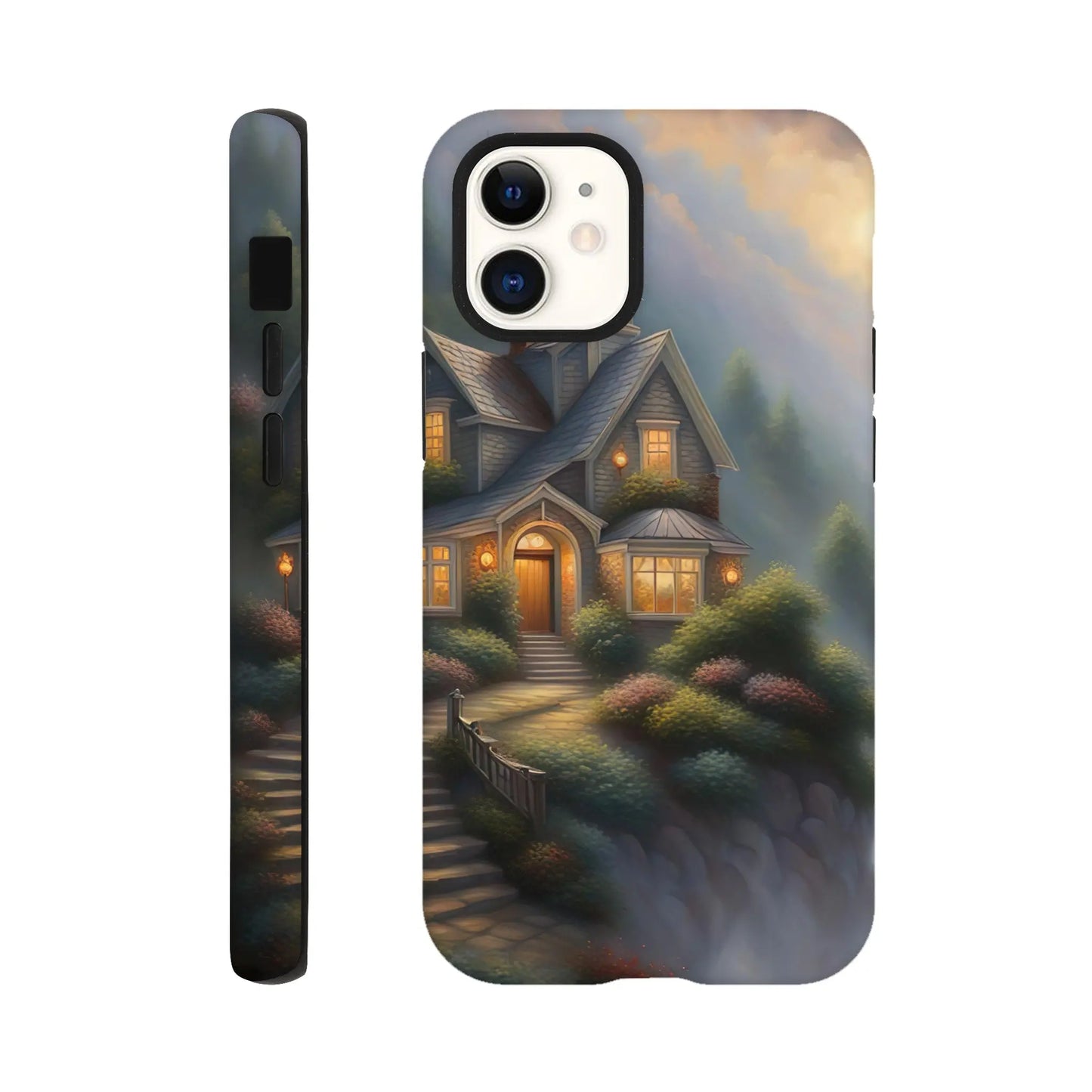Smartphone-Hülle "Hart" - Traumlandschaft - Digitaler Stil, KI-Kunst RolConArt, Surreale Landschaften, iPhone-12-Mini