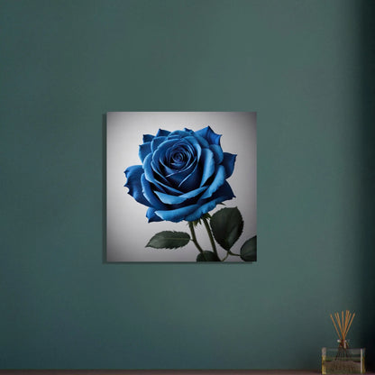 Aluminiumdruck - Blaue Rose - Foto Stil, KI-Kunst - RolConArt, Pflanzen, 60x60-cm-24x24