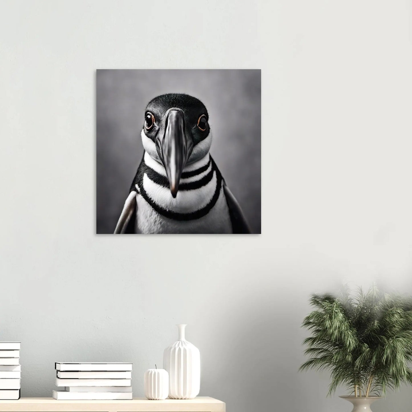 Moderner Forex-Druck - Pinguin - Foto Stil, KI-Kunst RolConArt