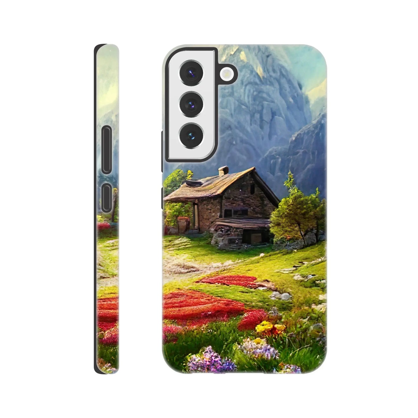 Smartphone-Hülle "Hart" - Berglandschaft - Malerischer Stil, KI-Kunst RolConArt, Landschaften, Galaxy-S22