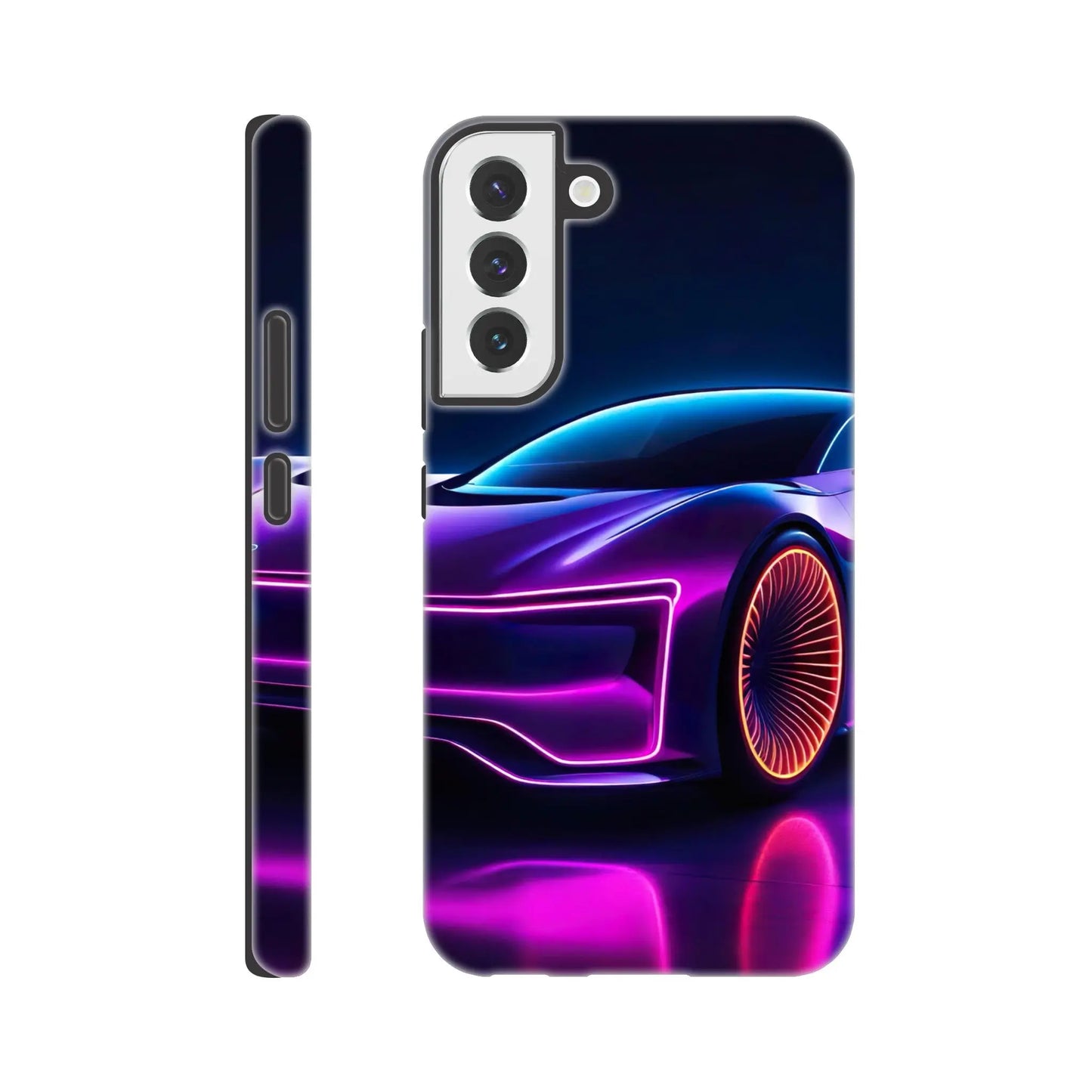 Smartphone-Hülle "Hart" - Futuristisches Auto - Neon Stil, KI-Kunst RolConArt, Neon, Galaxy-S22-Plus