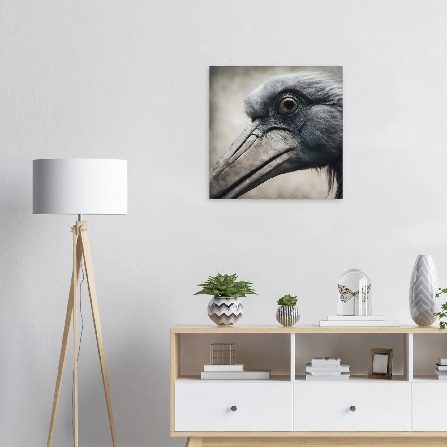 Moderner Forex-Druck - Fantasie Vogel - Foto Stil, KI-Kunst RolConArt