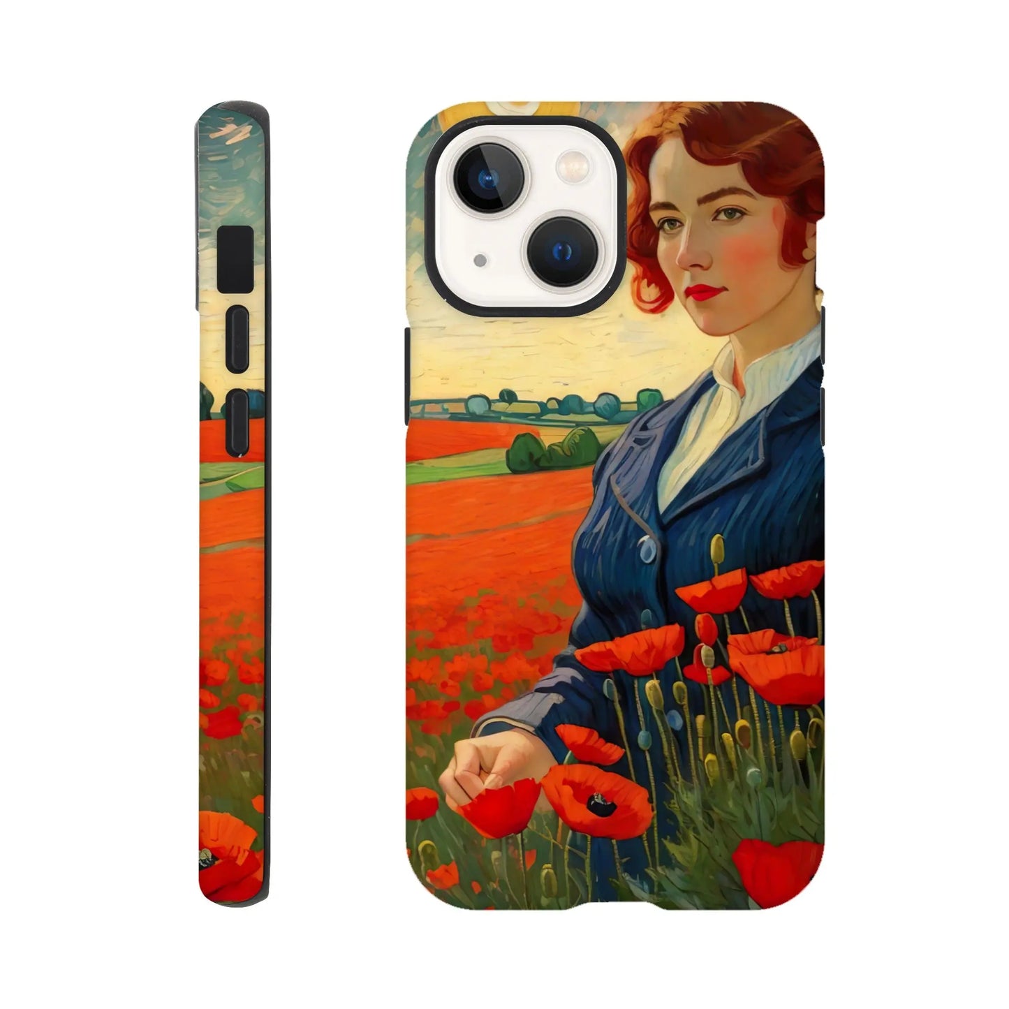Smartphone-Hülle "Hart" - Blütezeit - Malerischer Stil, KI-Kunst RolConArt, Landschaften, iPhone-13-Mini