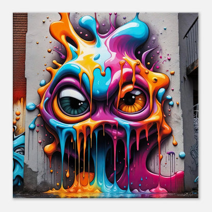 Leinwandbild - 3D Graffiti - Splash Art Stil, KI-Kunst - RolConArt, Splash Art, 50x50-cm-20x20