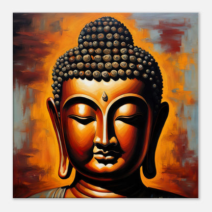Leinwandbild - Buddha - Malerischer Stil, KI-Kunst - RolConArt, Spirituelle Vielfalt, 50x50-cm-20x20