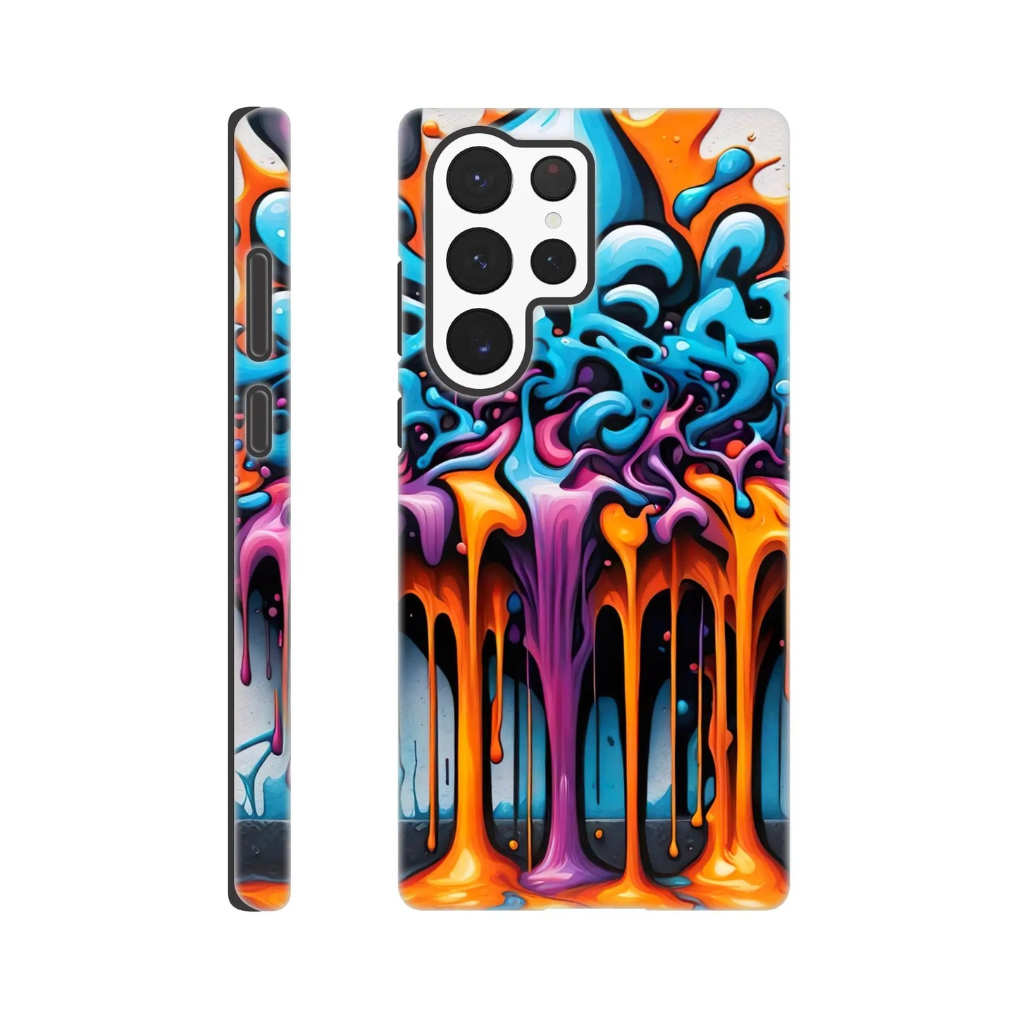 Smartphone-Hülle "Hart" - 3D Graffiti - Splash Art Stil, KI-Kunst RolConArt, Splash Art, Galaxy-S22-Ultra