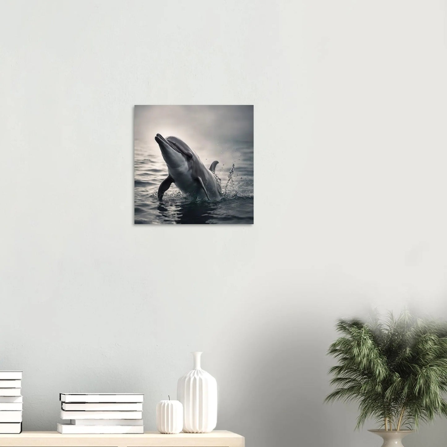 Moderner Forex-Druck - Delfin - Foto Stil, KI-Kunst RolConArt