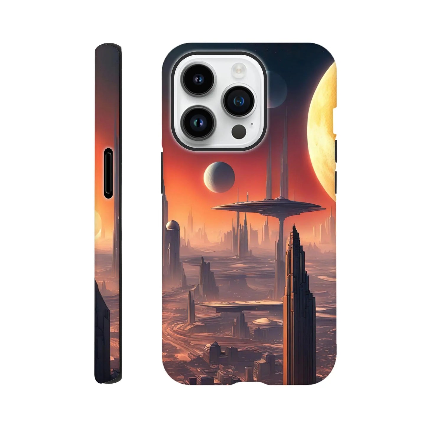 Smartphone-Hülle "Hart" - Andere Welt - Digitaler Stil, KI-Kunst RolConArt, Sci-Fi, iPhone-14-Pro