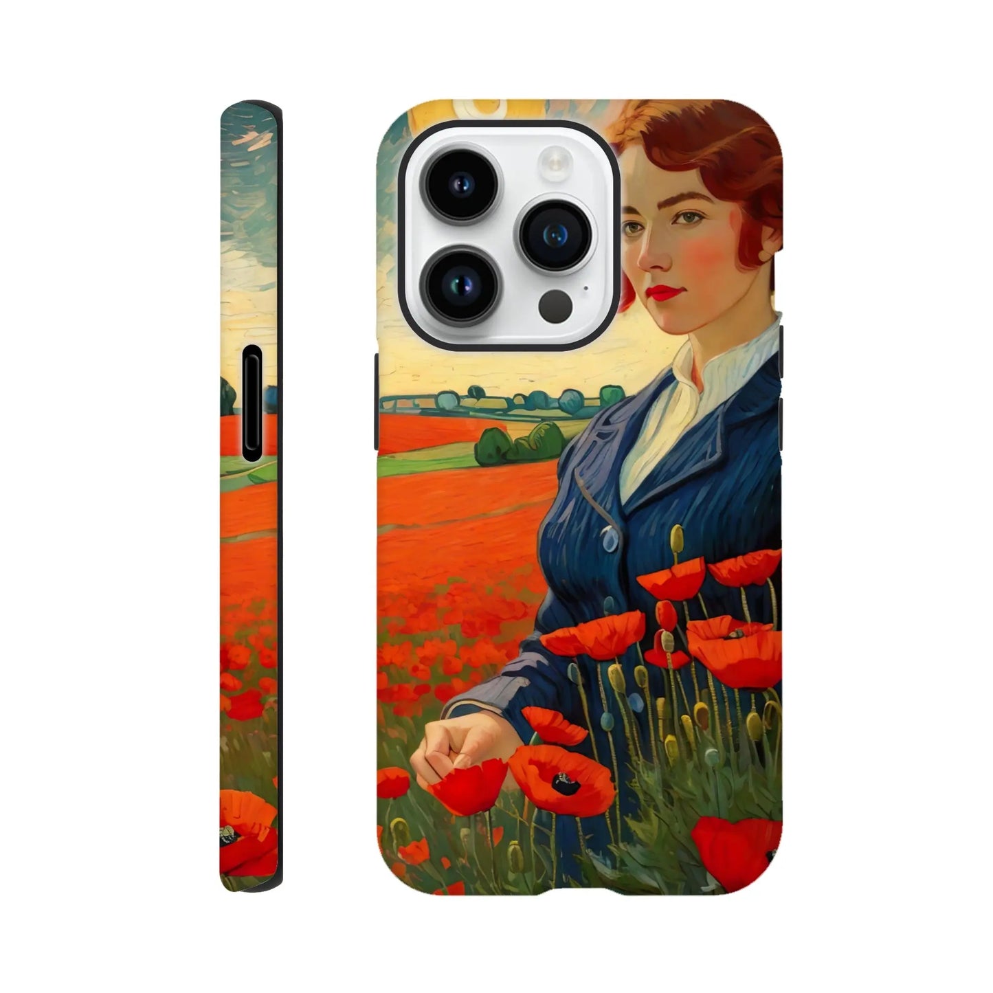 Smartphone-Hülle "Hart" - Blütezeit - Malerischer Stil, KI-Kunst RolConArt, Landschaften, iPhone-14-Pro