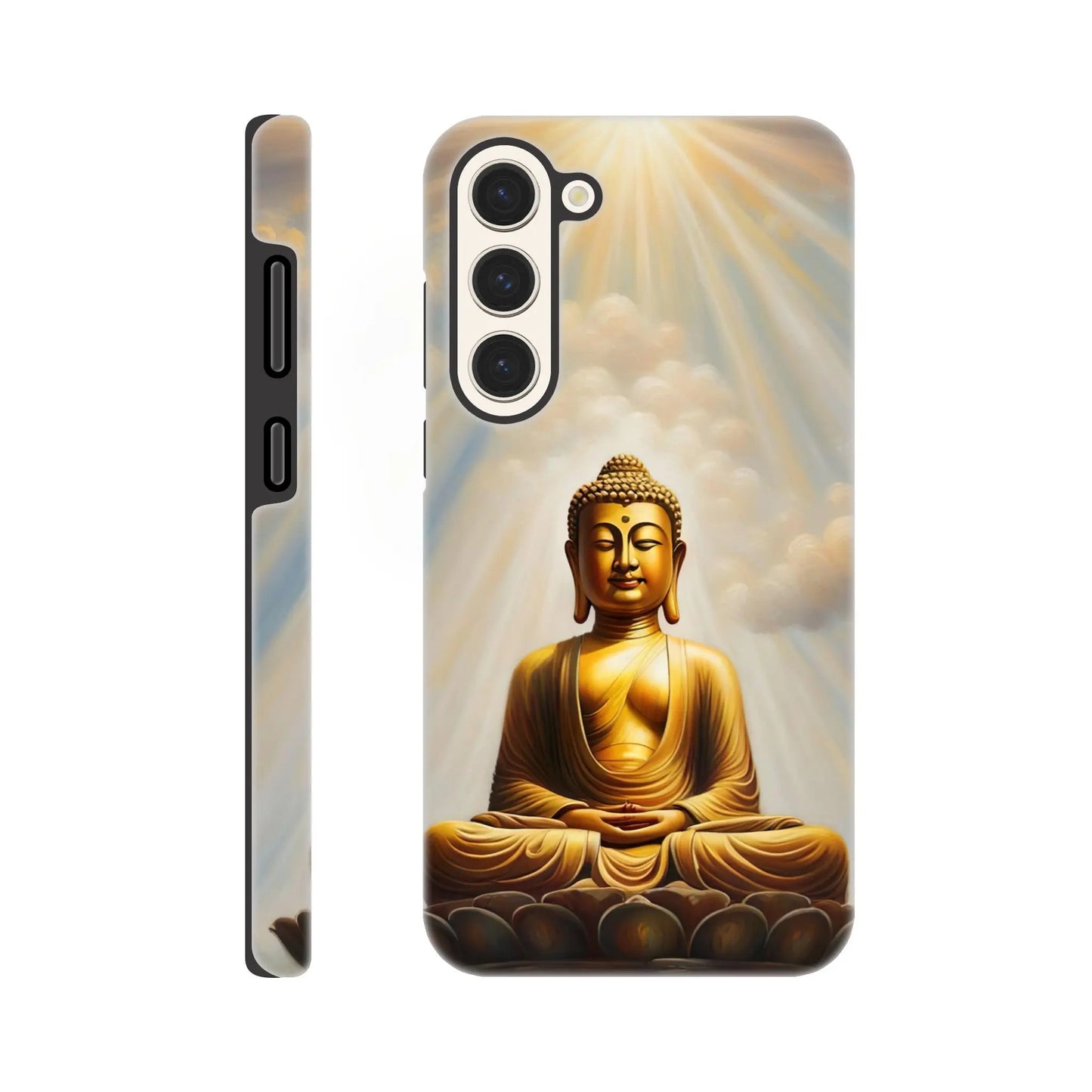 Smartphone-Hülle "Hart" - Buddha - Malerischer Stil, KI-Kunst RolConArt, Spirituelle Vielfalt, Galaxy-S23-Plus