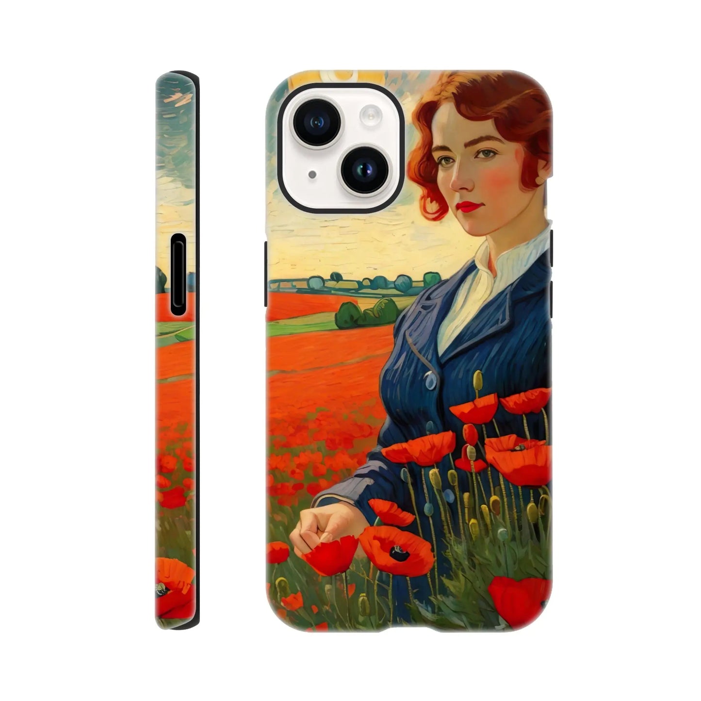 Smartphone-Hülle "Hart" - Blütezeit - Malerischer Stil, KI-Kunst RolConArt, Landschaften, iPhone-14