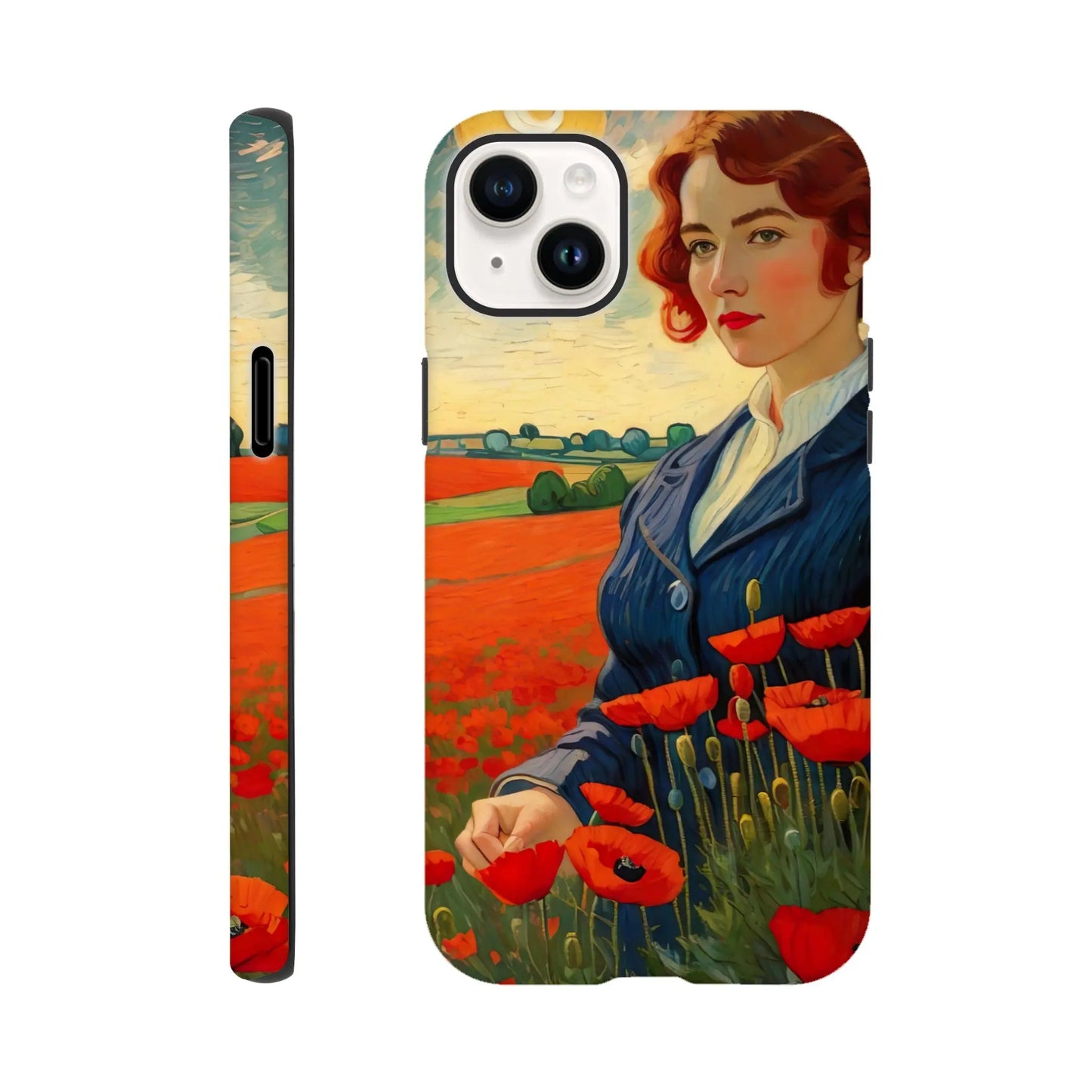 Smartphone-Hülle "Hart" - Blütezeit - Malerischer Stil, KI-Kunst RolConArt, Landschaften, iPhone-14-Plus