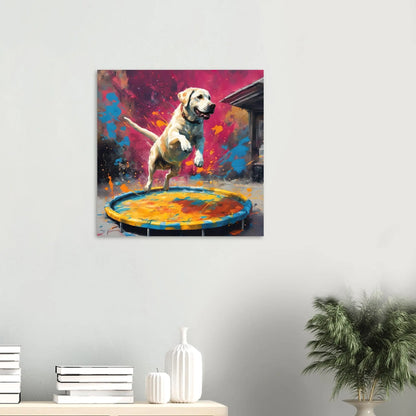 Aluminiumdruck - Labrador Retriever - Splash Art Stil, KI-Kunst RolConArt