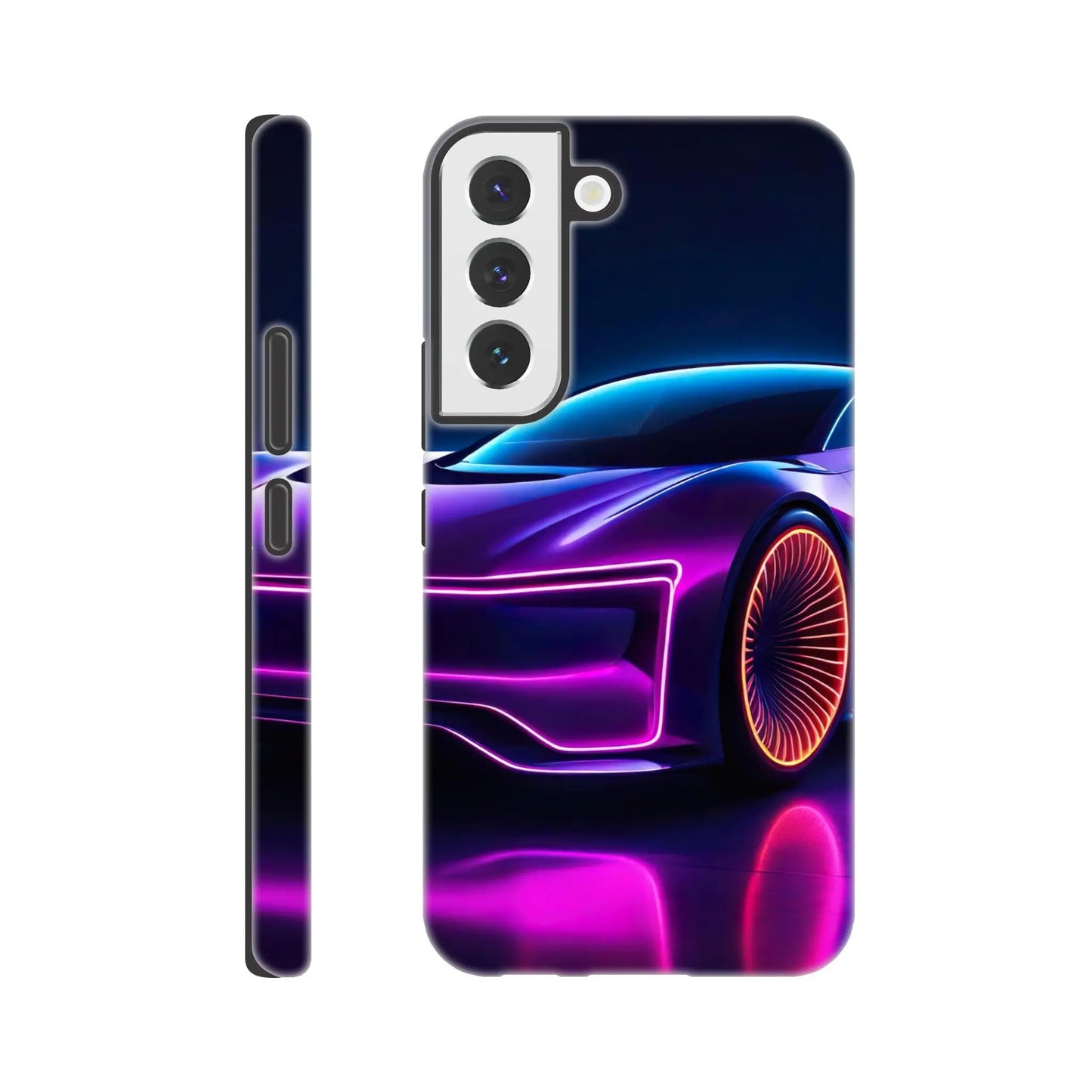 Smartphone-Hülle "Hart" - Futuristisches Auto - Neon Stil, KI-Kunst RolConArt, Neon, Galaxy-S22