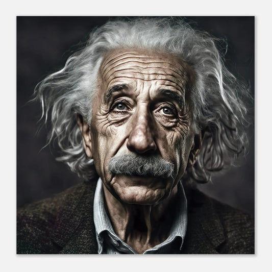 Aluminiumdruck - Albert Einstein - Foto Stil, KI-Kunst RolConArt