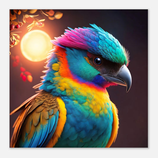 Moderner Forex-Druck - Vogelwunder der Natur - 3D-Stil, KI-Kunst - RolConArt, Tiere - Kreative Vielfalt, 