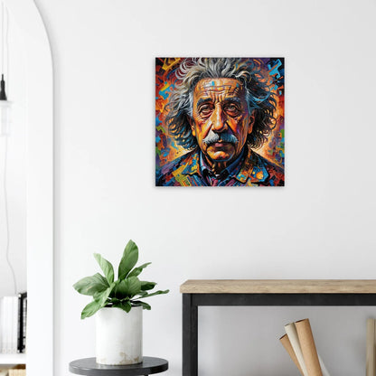 Aluminiumdruck - Albert Einstein - Splash Art Stil, KI-Kunst, Splash Art,  - RolConArt