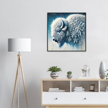 Gerahmtes Premium-Poster - Arktischer Riese - 3D-Stil, KI-Kunst, Tiere - Kreative Vielfalt,  - RolConArt