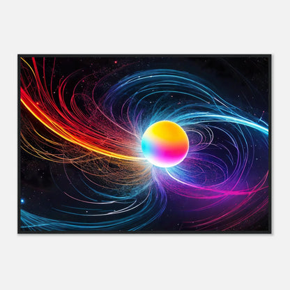 Gerahmtes Premium-Poster - Kosmische Energie - Digitaler Stil, KI-Kunst, Kreative Vielfalt, 70x100-cm-28x40-Schwarzer-Rahmen - RolConArt