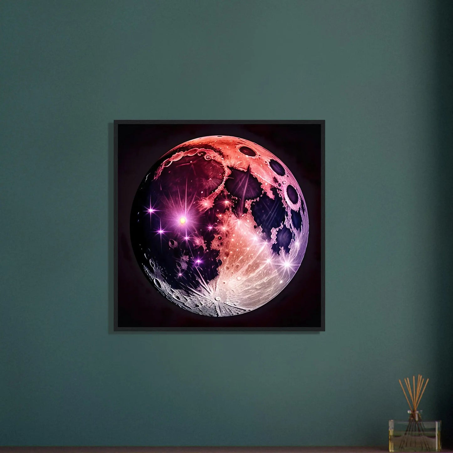 Gerahmtes Premium-Poster - Kosmische Pracht - 3D-Stil, KI-Kunst, Sci-Fi,  - RolConArt