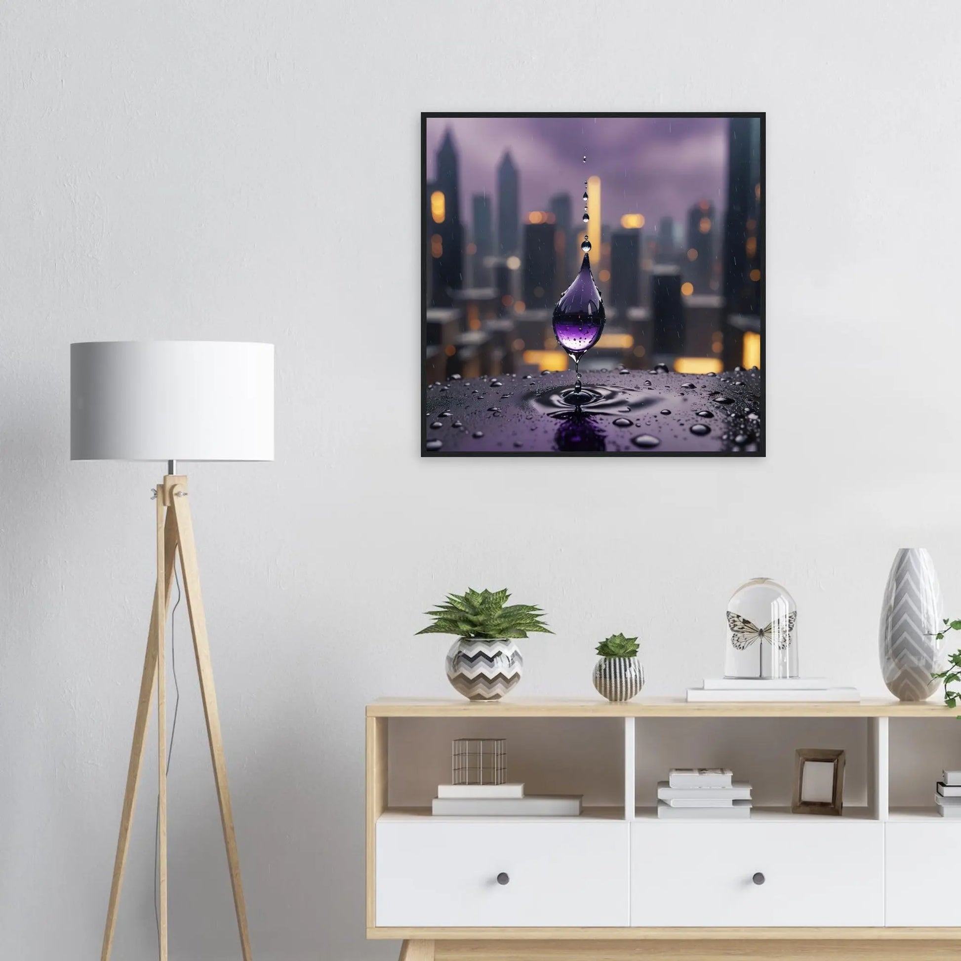 Gerahmtes Premium-Poster - Moment der Ruhe - 3D-Stil, KI-Kunst, Kreative Vielfalt,  - RolConArt