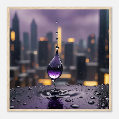 Gerahmtes Premium-Poster - Moment der Ruhe - 3D-Stil, KI-Kunst, Kreative Vielfalt, 50x50-cm-20x20-Holzrahmen - RolConArt