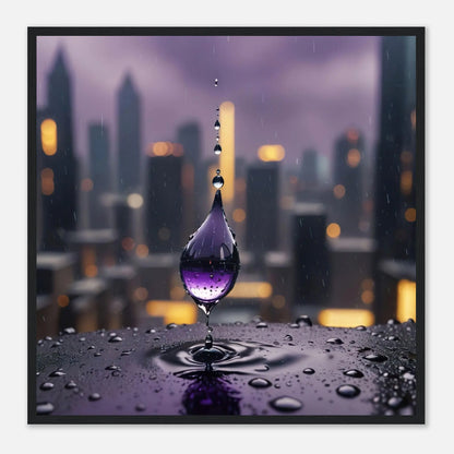 Gerahmtes Premium-Poster - Moment der Ruhe - 3D-Stil, KI-Kunst, Kreative Vielfalt, 50x50-cm-20x20-Schwarzer-Rahmen - RolConArt