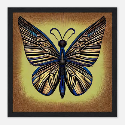 Gerahmtes Premium-Poster - Schmetterling - Digitaler Stil, KI-Kunst, Kreative Vielfalt, 30x30-cm-12x12-Schwarz - RolConArt