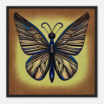 Gerahmtes Premium-Poster - Schmetterling - Digitaler Stil, KI-Kunst, Kreative Vielfalt, 50x50-cm-20x20-Schwarz - RolConArt