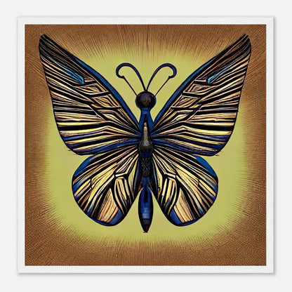 Gerahmtes Premium-Poster - Schmetterling - Digitaler Stil, KI-Kunst, Kreative Vielfalt, 50x50-cm-20x20-Weiß - RolConArt