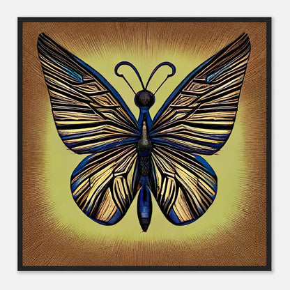 Gerahmtes Premium-Poster - Schmetterling - Digitaler Stil, KI-Kunst, Kreative Vielfalt, 70x70-cm-28x28-Schwarz - RolConArt