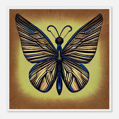 Gerahmtes Premium-Poster - Schmetterling - Digitaler Stil, KI-Kunst, Kreative Vielfalt, 70x70-cm-28x28-Weiß - RolConArt