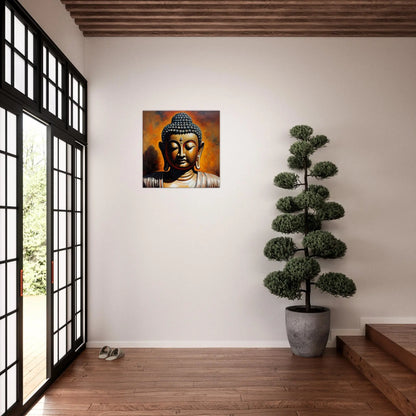 Leinwandbild - Buddha - Malerischer Stil, KI-Kunst, Spirituelle Vielfalt,  - RolConArt