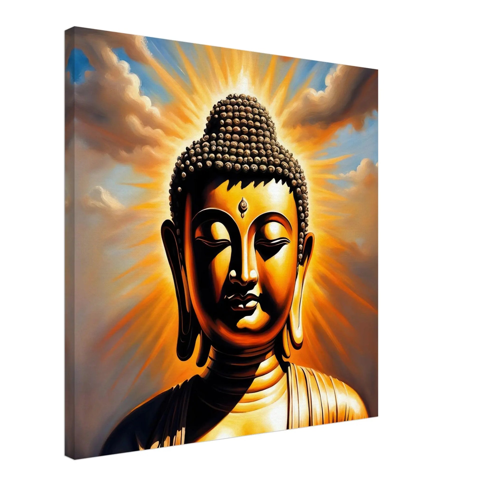 Leinwandbild - Buddha - Malerischer Stil, KI-Kunst, Spirituelle Vielfalt,  - RolConArt