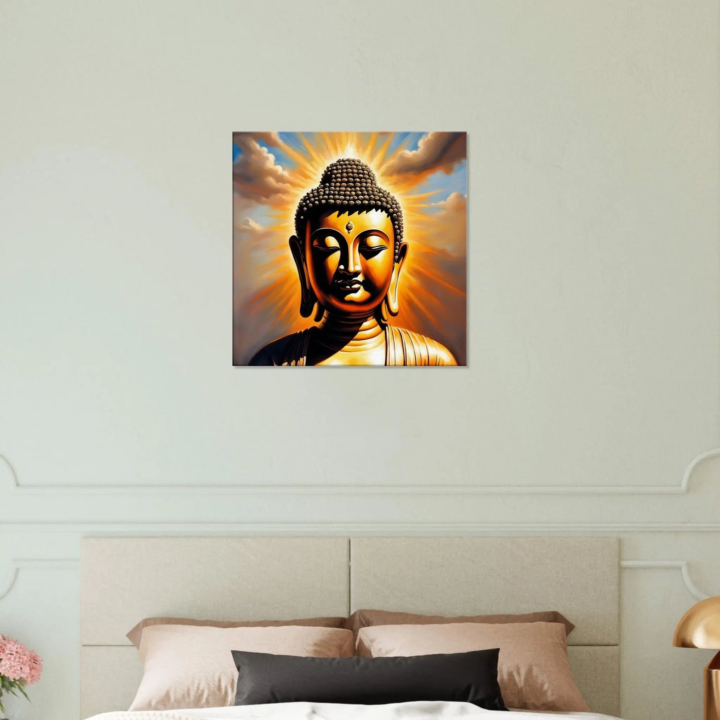 Leinwandbild - Buddha - Malerischer Stil, KI-Kunst, Spirituelle Vielfalt,  - RolConArt