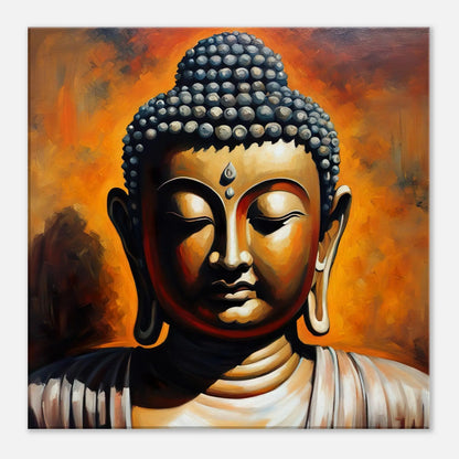 Leinwandbild - Buddha - Malerischer Stil, KI-Kunst, Spirituelle Vielfalt, 50x50-cm-20x20 - RolConArt