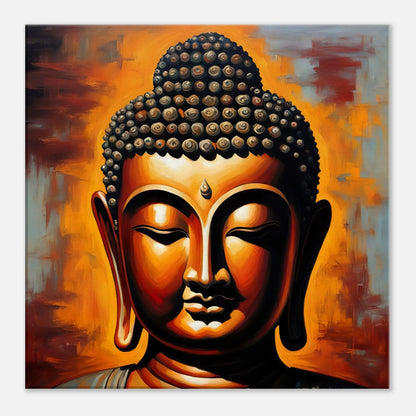 Leinwandbild - Buddha - Malerischer Stil, KI-Kunst, Spirituelle Vielfalt, 50x50-cm-20x20 - RolConArt