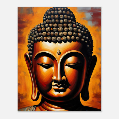 Leinwandbild - Buddha - Malerischer Stil, KI-Kunst, Spirituelle Vielfalt, 60x75-cm-24x30 - RolConArt