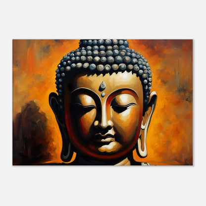 Leinwandbild - Buddha - Malerischer Stil, KI-Kunst, Spirituelle Vielfalt, 70x100-cm-28x40 - RolConArt