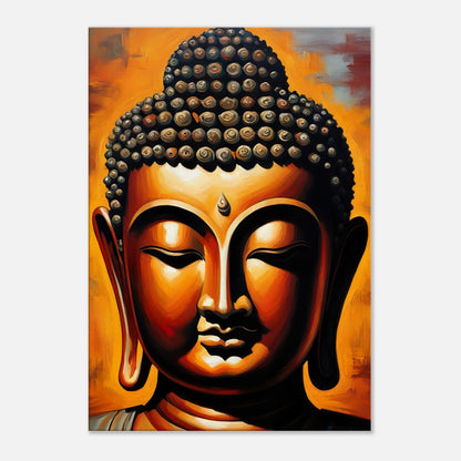 Leinwandbild - Buddha - Malerischer Stil, KI-Kunst, Spirituelle Vielfalt, 70x100-cm-28x40 - RolConArt