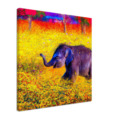 Leinwandbild - Elefant - Malerischer Stil, KI-Kunst, Tiere - Malerischer Stil,  - RolConArt