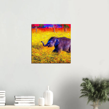 Leinwandbild - Elefant - Malerischer Stil, KI-Kunst, Tiere - Malerischer Stil,  - RolConArt