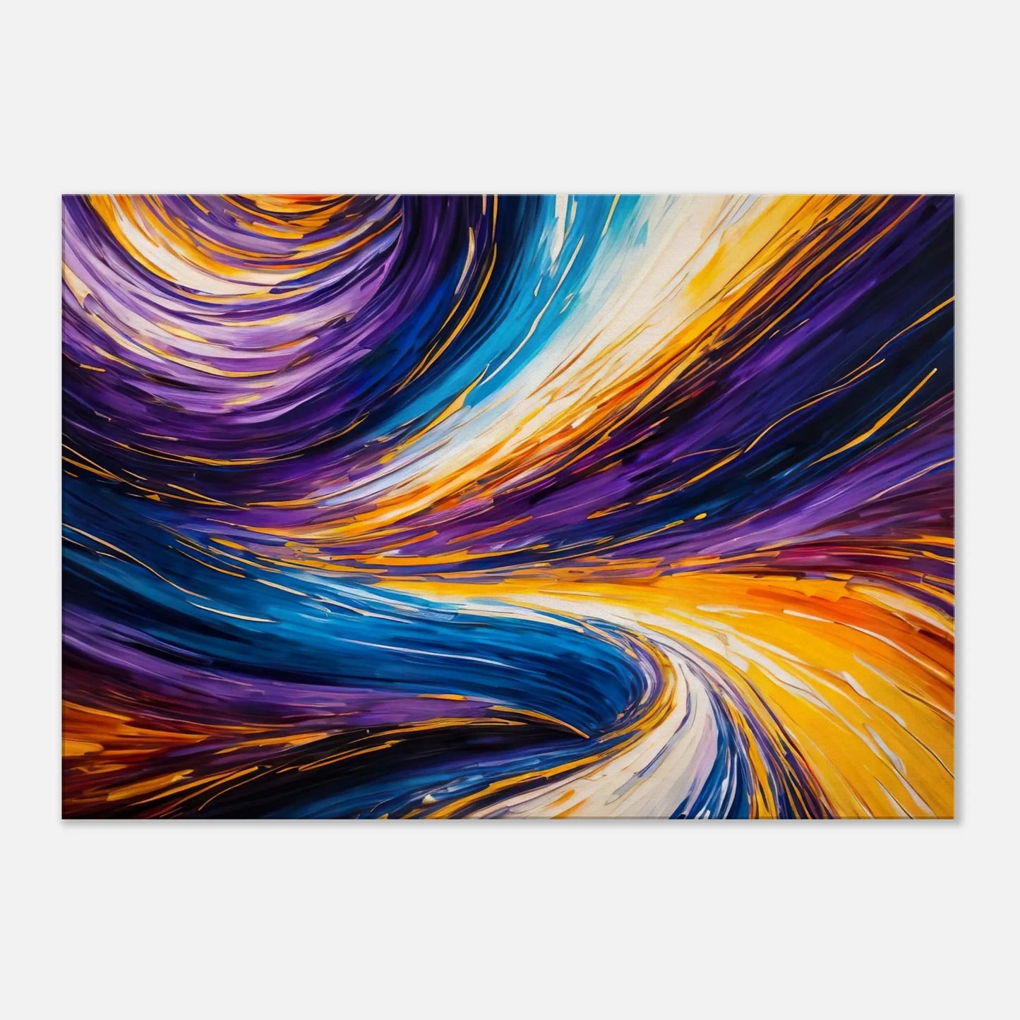 Leinwandbild - Farbwirbel - Malerischer Stil, KI-Kunst, Kreative Vielfalt, 70x100-cm-28x40 - RolConArt